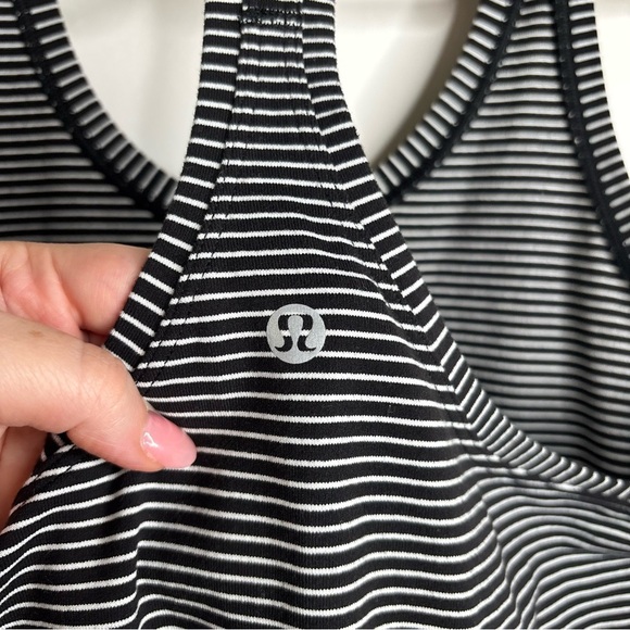 Lululemon Cool Racerback Hype Stripe Black White - Picture 6 of 10